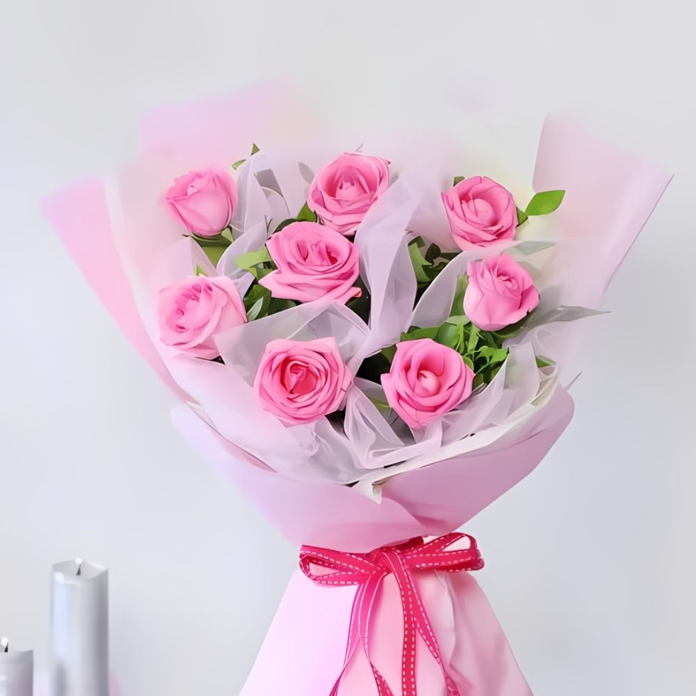 elegant pink rose bouquet 